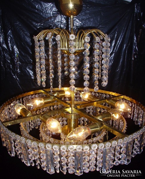 Crystal chandelier with 9 burners