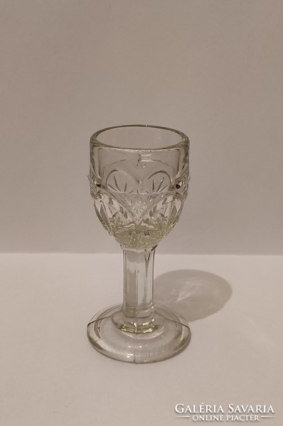 Antique, thick-walled, glass, stemmed, brandy glass for sale