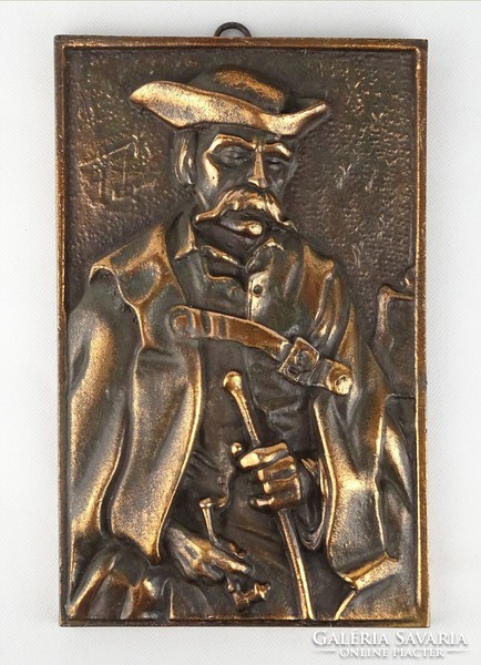 1H267 mustache shepherd bronze wall decoration