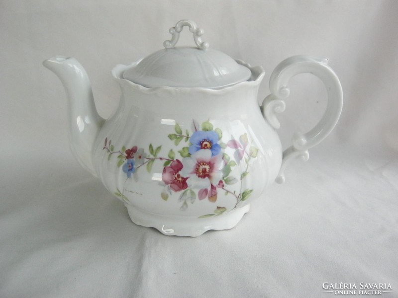 Retro ... Zsolnay porcelain baroque style rose pattern teapot tea pouring pot