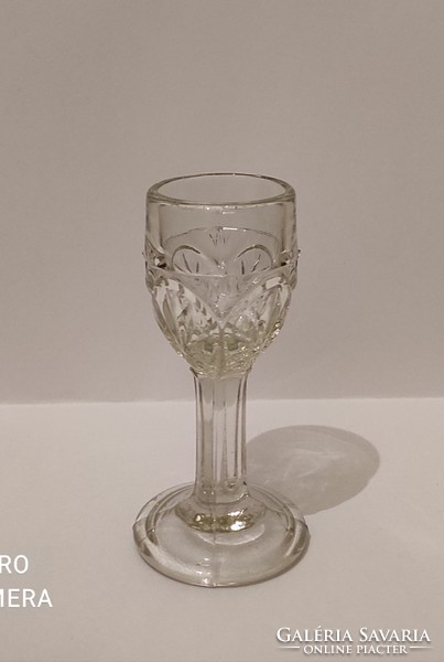 Antique, thick-walled, glass, stemmed, brandy glass for sale
