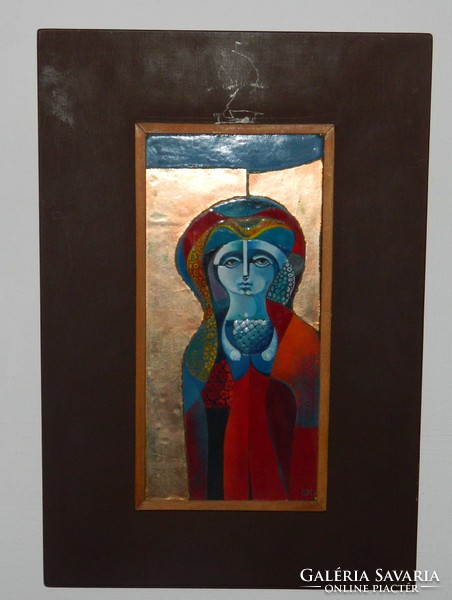 Béni Mária fire enamel image