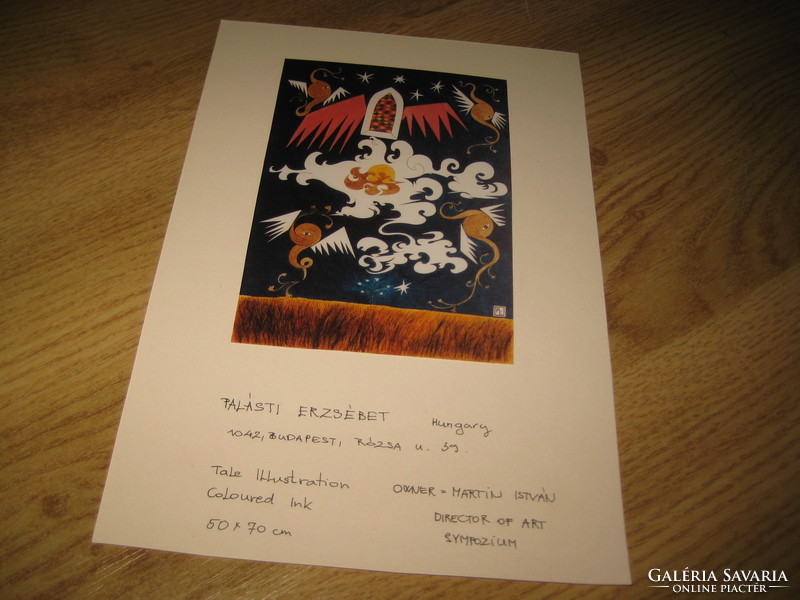 Palásti Erzsébet  gafikus művész ,  ( 1957- )  Tale Illustration    című , munkája