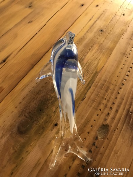 Üveg delfin Muránoi jellegü dekorativ delfin