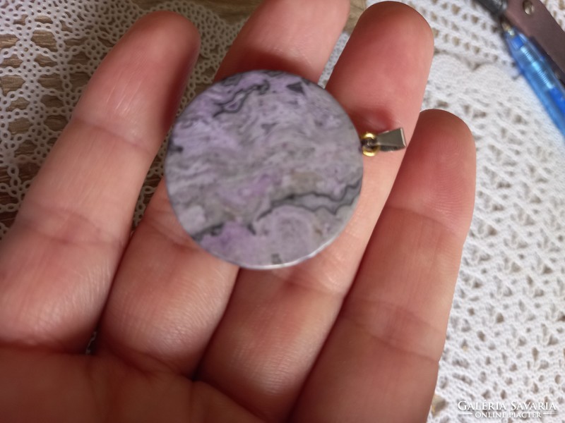 Rarity! 3Cm charoit pendant from Siberia