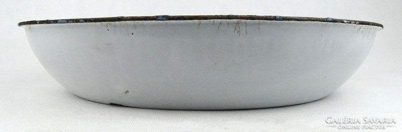 1H265 old drip metal enamel dish 28 cm