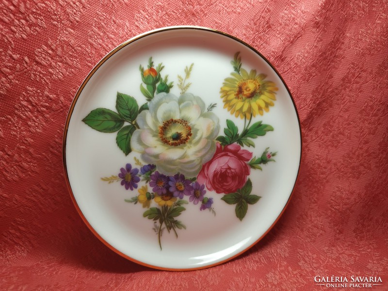 Gyönyörű virágmintás porcelán kis tál, tányér 3