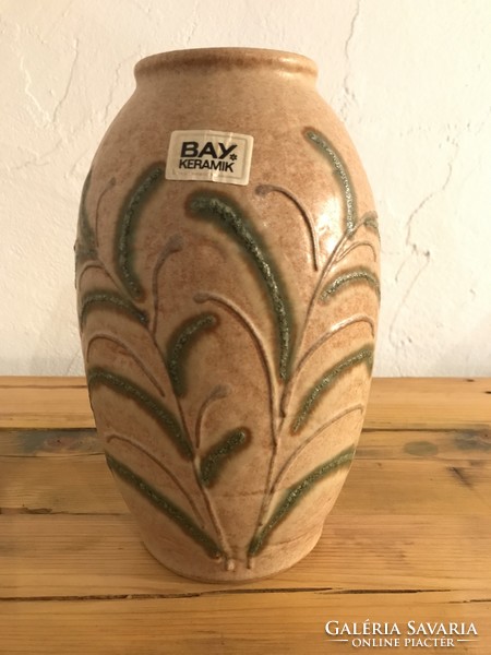 West-Germany Bay keramik 610-20 váza. Virágmintás váza T-64
