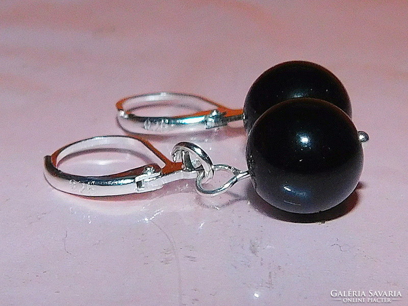 Onix mineral sphere earrings