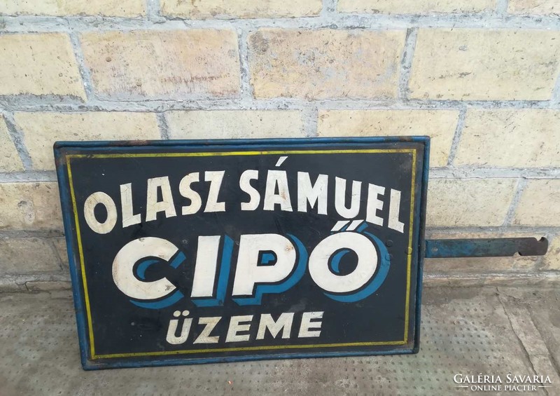 Italian samuel shoes advertising signboard, not enamel sign