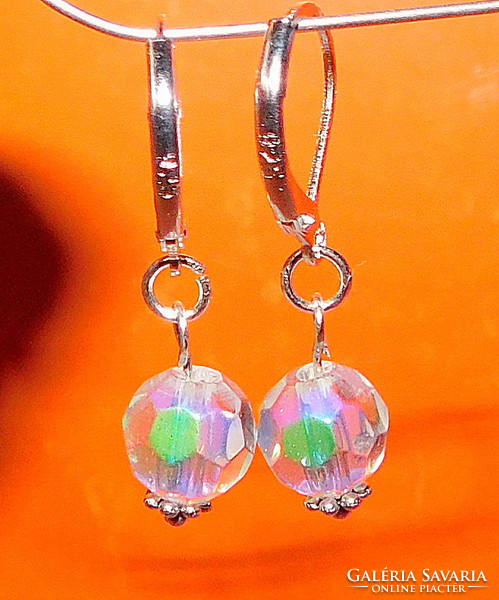 Aurora borealis - northern light pearl earrings