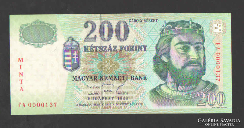 200 forint  1998. MINTA.  UNC!!