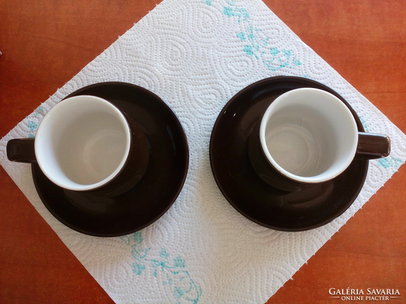 Régi Tchibo Conran német porcelán kávés /mokkás szettek + 2 db tchibo kanál eredeti dobozban