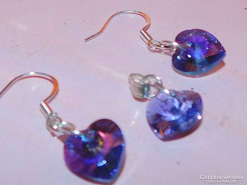 Crystal Heart Earrings and Pendant Set No. 2