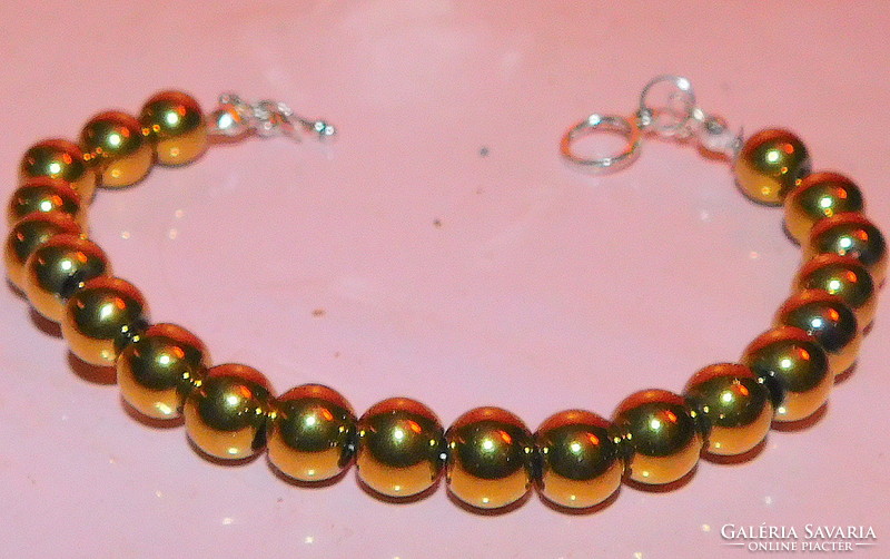 Old gold shiny shell pearl pearl bracelet