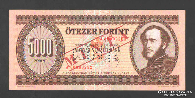 5000 Forint 1990. 