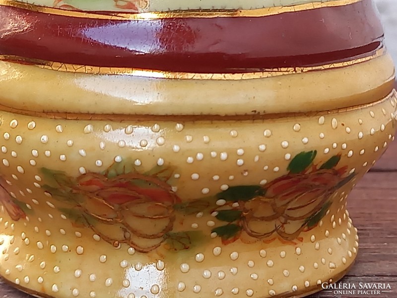 Old Chinese glazed ceramic vase with ears