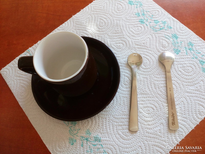 Old tchibo conran German porcelain coffee/mocha sets + 2 tchibo spoons in original box