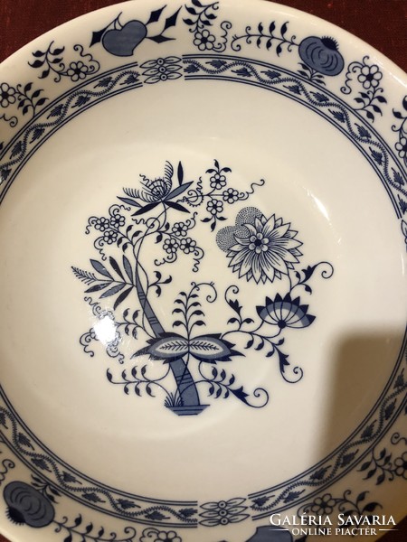 Garnished bowl with onion pattern