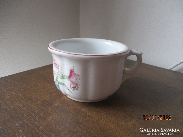 120 year old comma cup with nice old hand paint