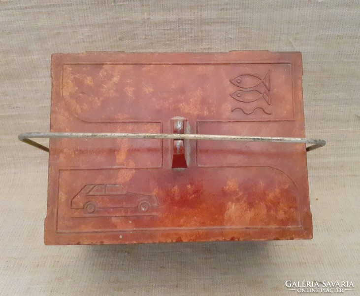 Old Russian small double-decker vinyl box