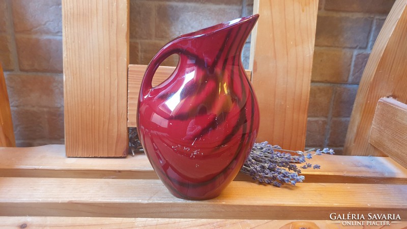 Rare zsolnay ox-blood pitcher jug