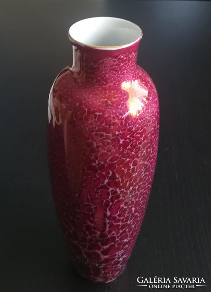 Hollóházi márványozott váza