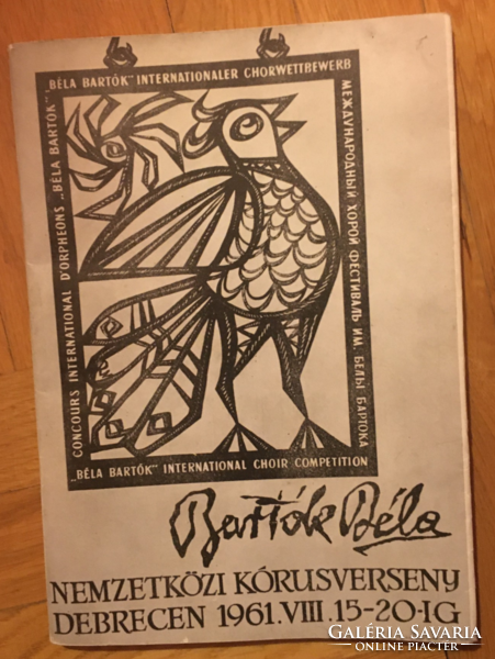 Programfüzet - Bartók Béla Kórusverseny Debrecen 1961