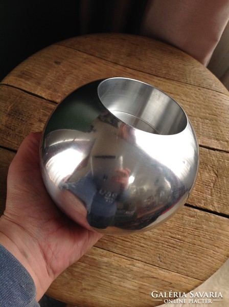 Ikea aluminum double sided spherical candle holder