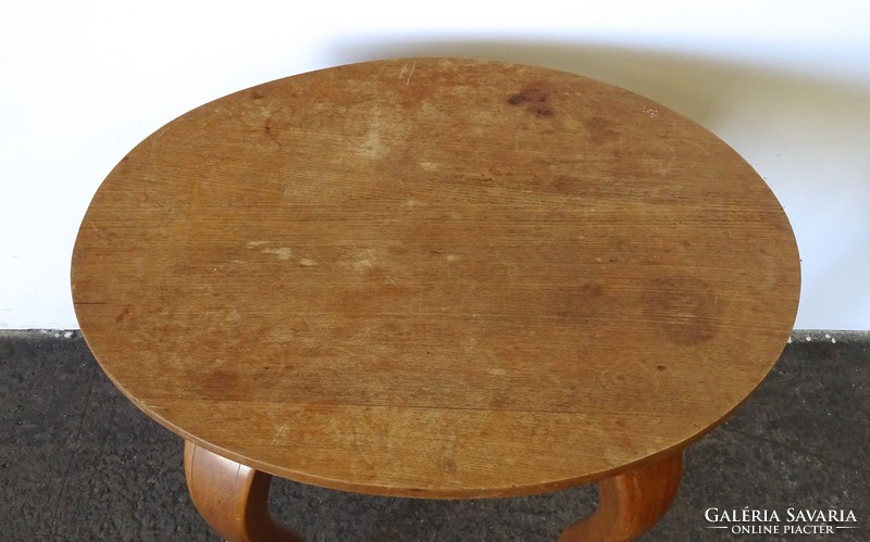 1H343 Antik ovális neobarokk asztal szalonasztal