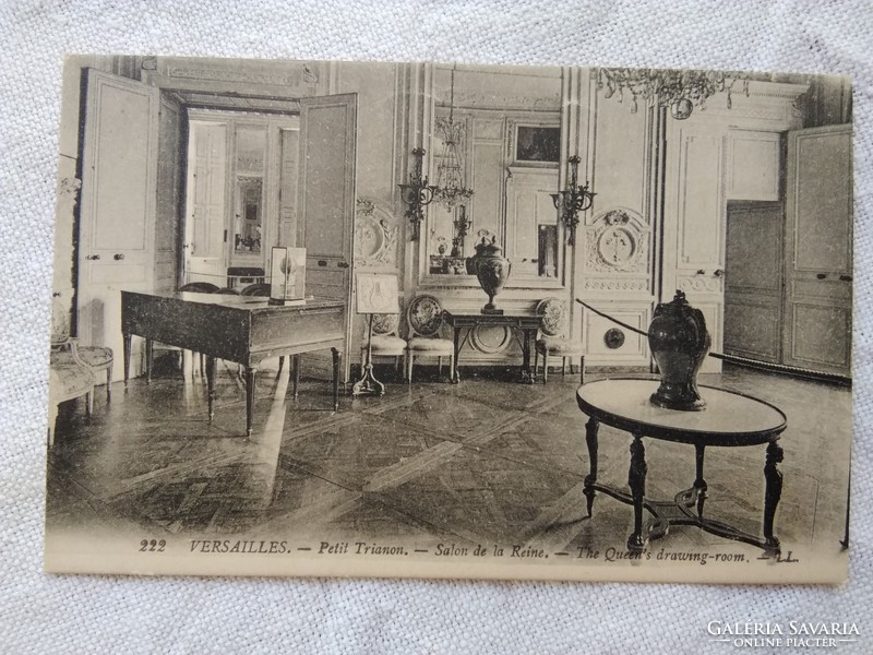 Antik francia fotólap/képeslap Versailles kastély belső, enteriőr 1910 körüli