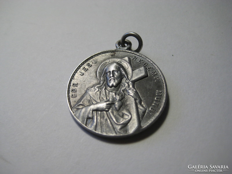 Antique silver pendant, church theme, approx. 3 cm