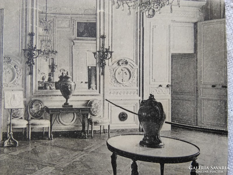 Antique French photo / postcard interior of Versailles castle, interior circa 1910