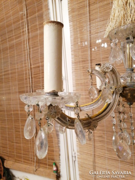 Antique Maria Theresa crystal chandelier. Special piece, to be refurbished, at an absolutely occasional price.