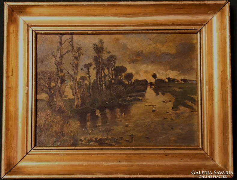 FK/163 - Ismeretlen festőművész – Eső után című festménye