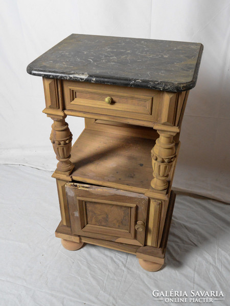 Antique pewter bedside table (refurbished)