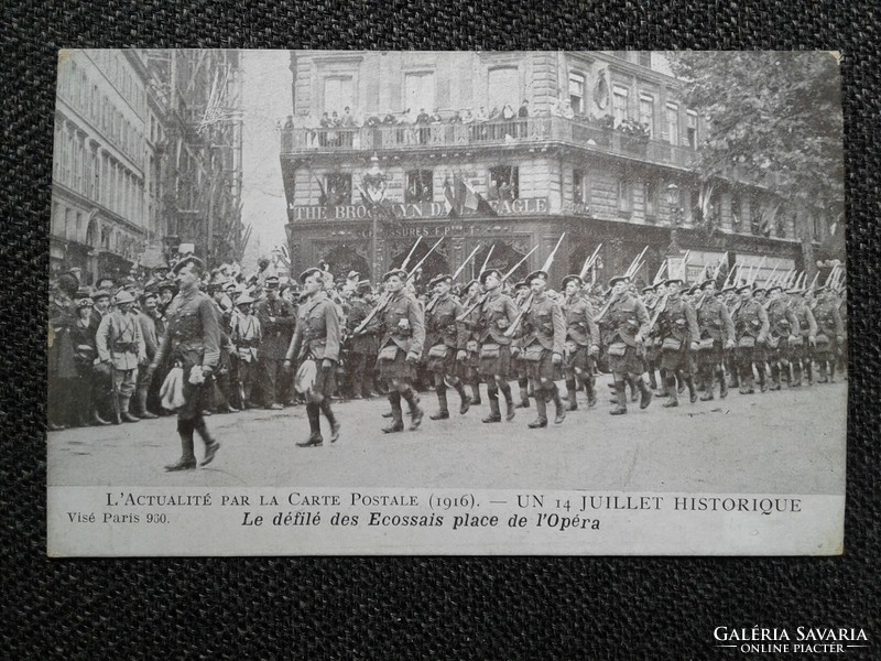 World War I French postcard victory parade
