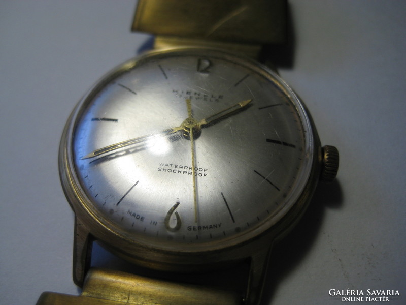 Kinzle old German watch from the fifties with a mechanical contemporary strap of 17 stones