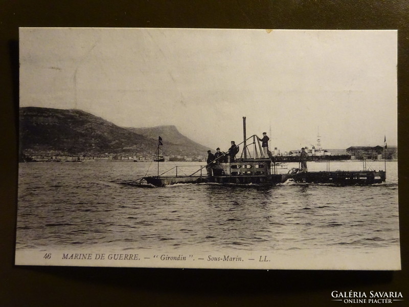 Submarine girondin - french postcard i. Vh.