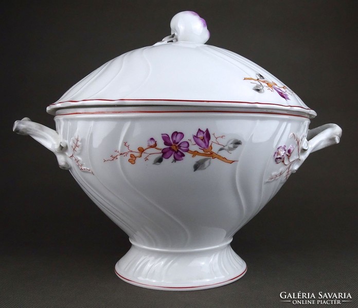 1H361 antique large sized porcelain soup bowl