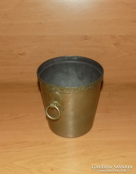 Old metal ice cube ice bucket (23 / d)