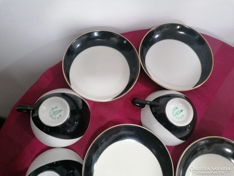 6 pcs raven house penguin pattern coffee cup + saucer