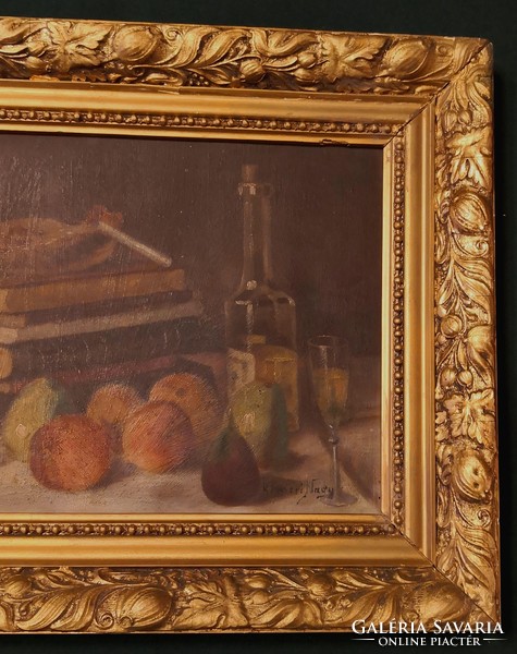 Fk/165 - painting by the painter József Nagy Kemeri - table still life