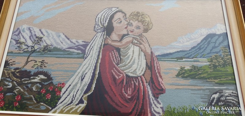Hatalmas Szűz Mária a Kisjézussal gobelin kép - Madonna gobelin