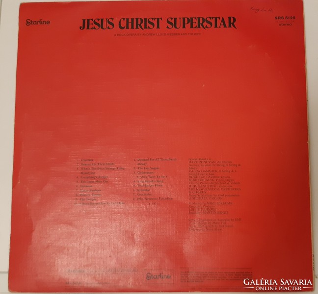 Jesus Christ Superstar (Jézus Krisztus Szupersztár) bakelit lemez