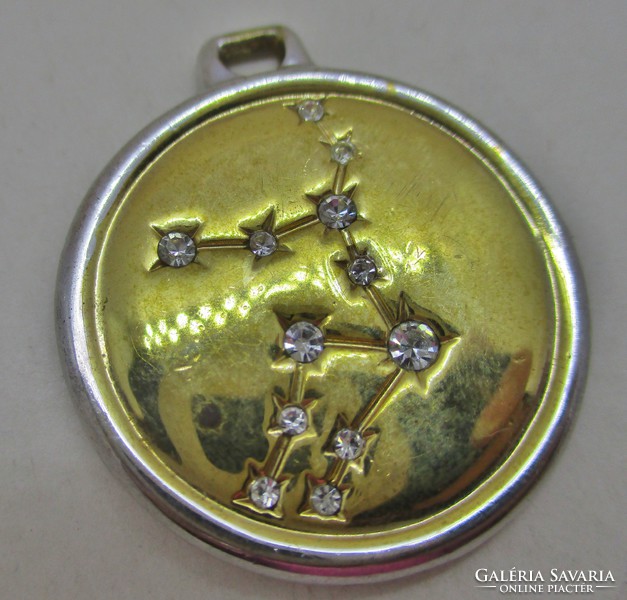 Beautiful old constellation gilded pendant