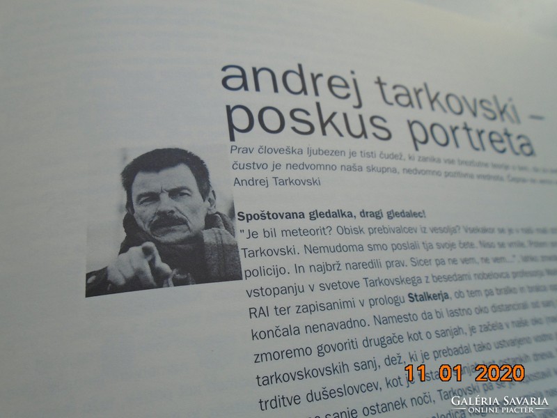 TARKOVSKI ANDREJ RETROSPEKTIVA szlovén nyelvű kiadvány 1998/99 KINO TEKA