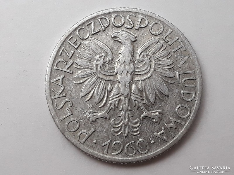Poland 5 zloty 1960 coin - Polish 5 zl 1960 foreign coin