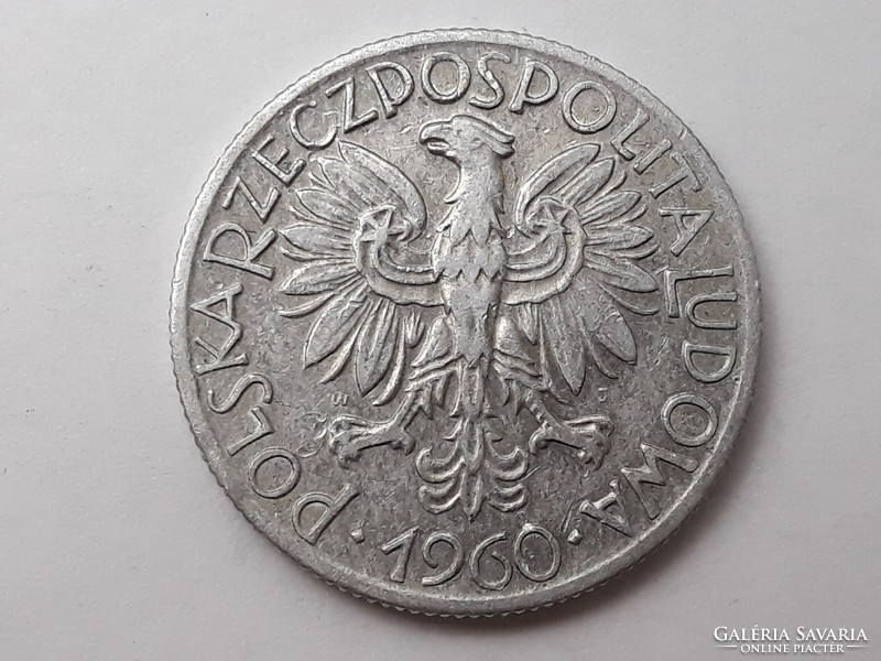 Lengyelország 5 Zloty 1960 érme - Lengyel 5 ZL 1960 külföldi pénzérme