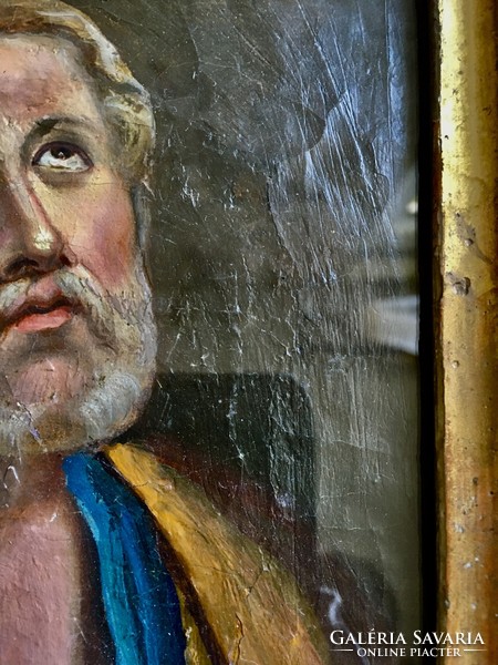 Xviii.Sz.I. Oil depicting St. Joseph, canvas baroque painting !!!!